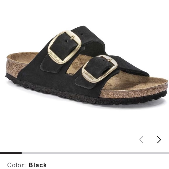 BIRKENSTOCK Arizona Big Buckle Nubuk Leather
Color: Black women Sz 40 US 9-95 - Picture 5 of 16
